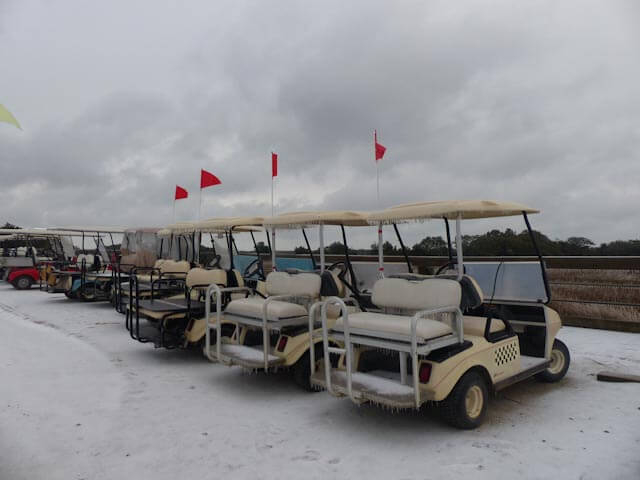 Shuttles iced in